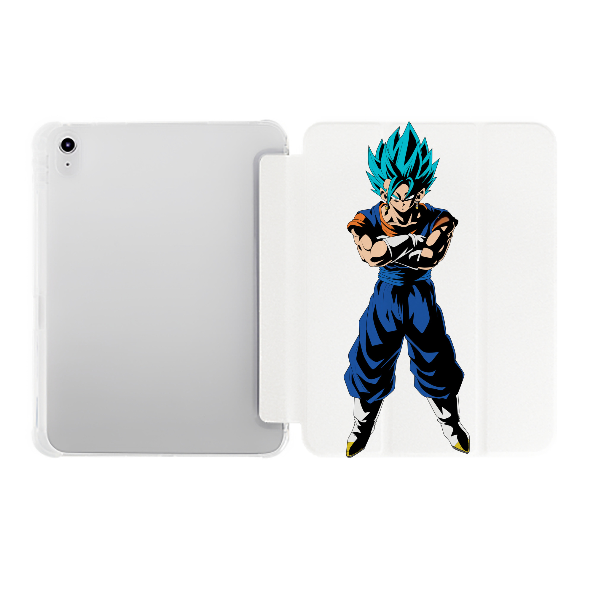 （画像用） ドラゴンボール ベジット DRAGON BALL Vegetto IPad ケース ペン収納付き 三つ折りスタンド PUレザー×シリコン 対応機種9.5/10.5/10.9インチ
